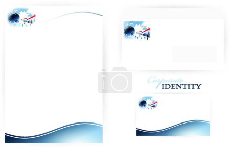 Illustration for Corporate identity set vector illustration - Royalty Free Image