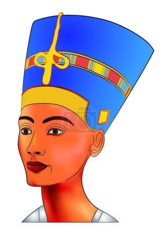 Ilustración de Nefertiti ilustración vectorial moderna - Imagen libre de derechos
