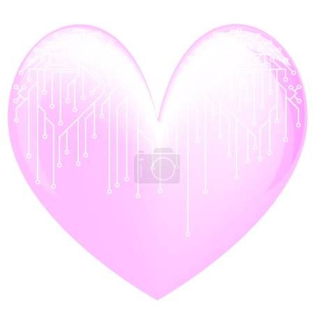 Illustration for "Electronic heart" vector illustration - Royalty Free Image