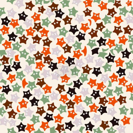 Illustration for Starfish pattern vector illustration - Royalty Free Image