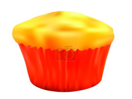 Ilustración de "Sabroso amarillo muffin vector ilustración - Imagen libre de derechos