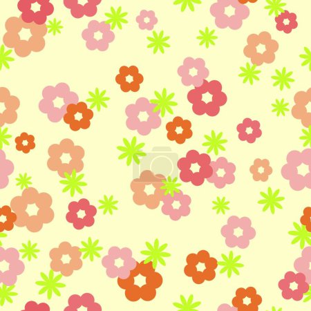 Illustration for Floral seamless background vector illustration - Royalty Free Image