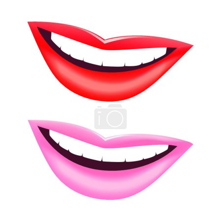 Illustration for Illustration of the Women smiles - Royalty Free Image