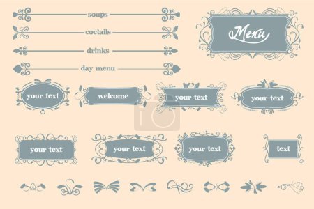 Illustration for Restaurant menu, vector illustration - Royalty Free Image