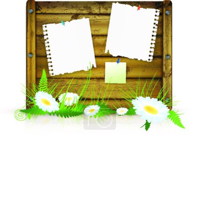 Illustration for Illustration of the board for messages - Royalty Free Image