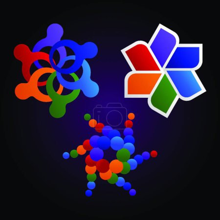 Ilustración de "logo de la comunidad "vector colorido ilustración - Imagen libre de derechos