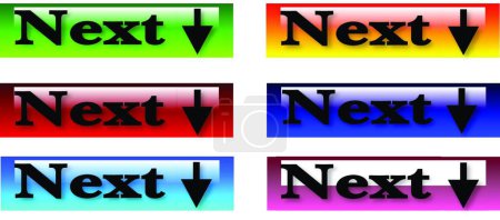 Illustration for "Next  button" colorful vector illustration - Royalty Free Image