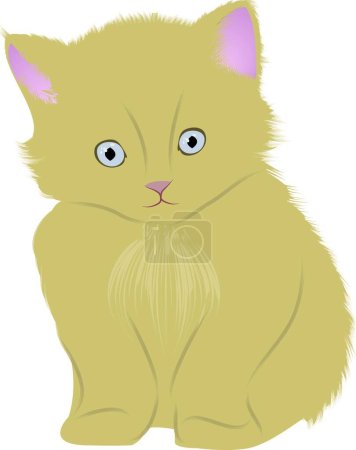 Ilustración de "Gato (gatito) "vector colorido ilustración - Imagen libre de derechos