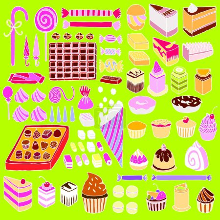 Illustration for "Set of vector sweets" - Royalty Free Image