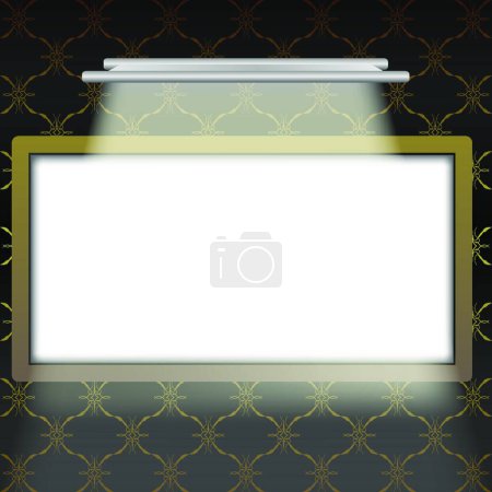 Illustration for Empty Frame in Interior vector illustration - Royalty Free Image