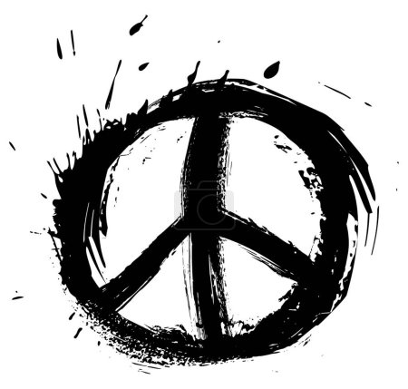 Illustration for "Peace symbol" colorful vector illustration - Royalty Free Image