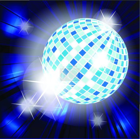Ilustración de "Disco Ball "colorido vector de ilustración - Imagen libre de derechos
