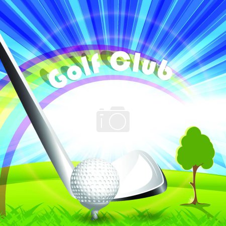 Illustration for Golf colorful vector illustration - Royalty Free Image