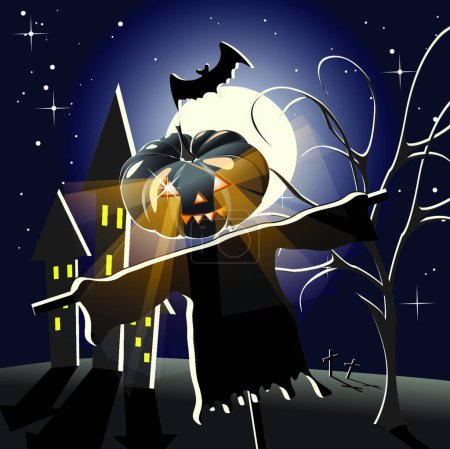 Illustration for Helloween colorful vector illustration - Royalty Free Image