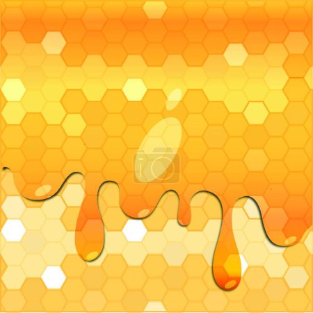 Téléchargez les illustrations : Illustration vectorielle colorée miel - en licence libre de droit