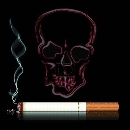 Illustration for Smoking colorful vector illustration - Royalty Free Image