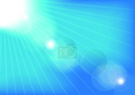 Illustration for Blue abstract background with bokeh effect, copy space banner cover - Royalty Free Image