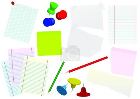 Illustration for Office Stationery , graphic vector illustration - Royalty Free Image