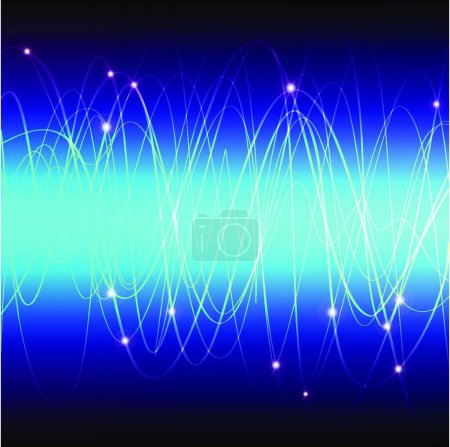 Illustration for "Glowing Waves" vector illustration - Royalty Free Image
