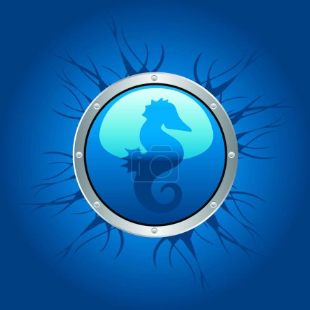 Illustration for Seahorse icon vector illustration - Royalty Free Image