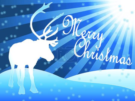 Téléchargez les illustrations : Caribou renne Thème de Noël, illustration vectorielle graphique - en licence libre de droit