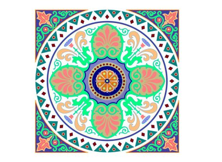 Illustration for Detailed Arabic motif ornament - Royalty Free Image