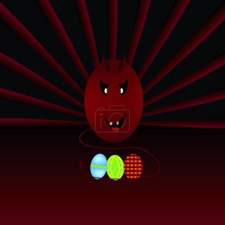 Illustration for Devil egg, graphic vector illustration - Royalty Free Image