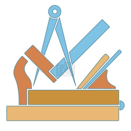 Illustration for Carpenters, graphic vector illustration - Royalty Free Image
