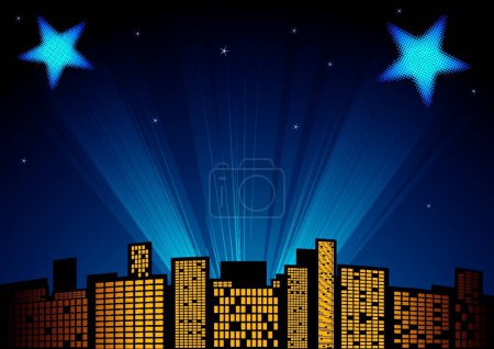 Illustration for Stars at sky, graphic vector illustration - Royalty Free Image