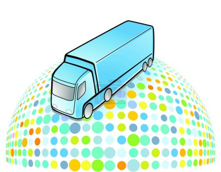 Illustration for Transportation and shipping, graphic vector illustration - Royalty Free Image