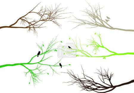 Ilustración de Trees, graphic vector illustration - Imagen libre de derechos