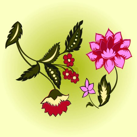 Ilustración de Hermoso fondo floral, ilustración vectorial - Imagen libre de derechos