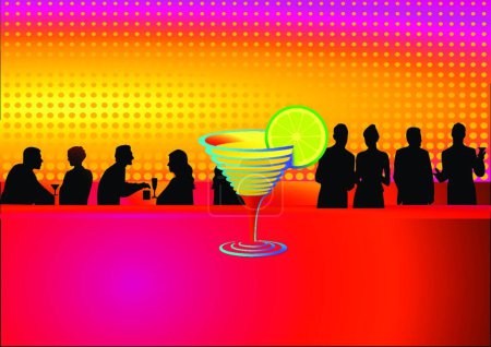 Téléchargez les illustrations : Cocktail and Bar, illustration vectorielle graphique - en licence libre de droit