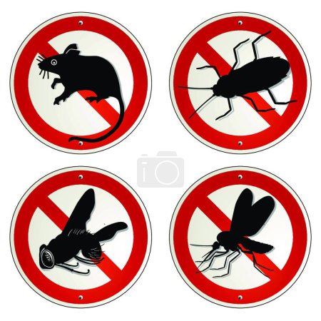 Téléchargez les illustrations : Bugs de vermine, illustration vectorielle graphique - en licence libre de droit