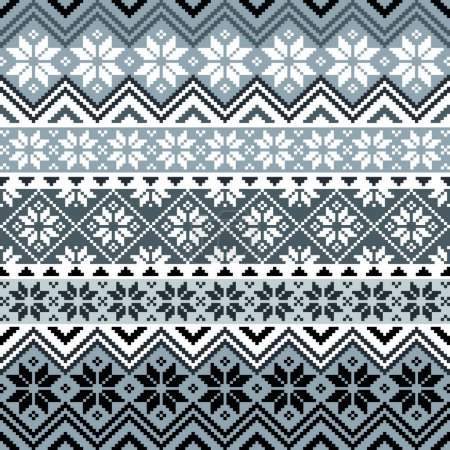 Ilustración de Patrón de copo de nieve nórdico, ilustración vectorial gráfica - Imagen libre de derechos