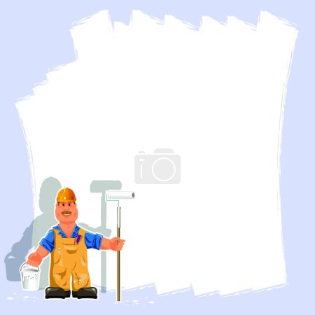 Illustration for Painter, graphic vector illustration - Royalty Free Image