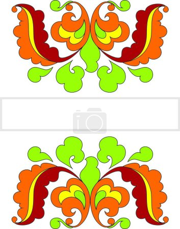 Illustration for Decorative ornament in Russian tradition style, graphic vector illustration - Royalty Free Image