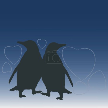 Ilustración de "dos pingüinos vector ilustración" - Imagen libre de derechos