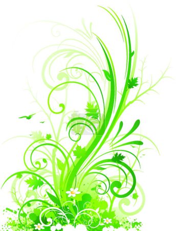 Illustration for Abstract spring design decoration, graphic vector illustration - Royalty Free Image