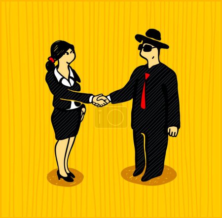Illustration for The bargain, graphic vector illustration - Royalty Free Image