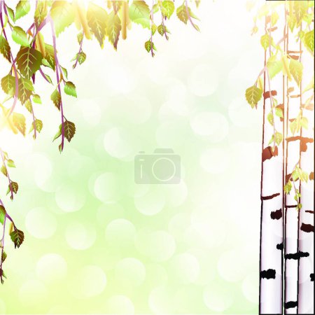 Illustration for Beautiful Summer Background, vector illustration - Royalty Free Image