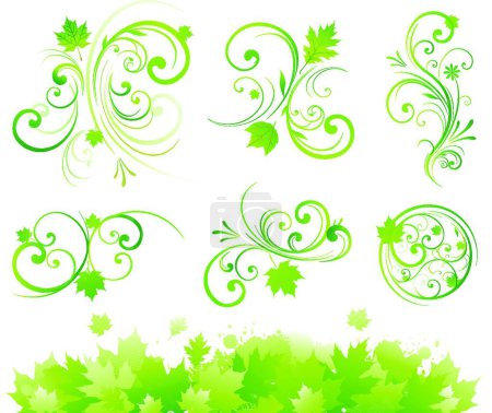 Illustration for Beauty floral border, graphic vector illustration - Royalty Free Image