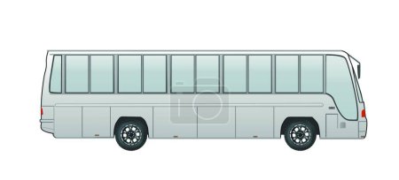 Téléchargez les illustrations : Autocar Bus, illustration vectorielle graphique - en licence libre de droit