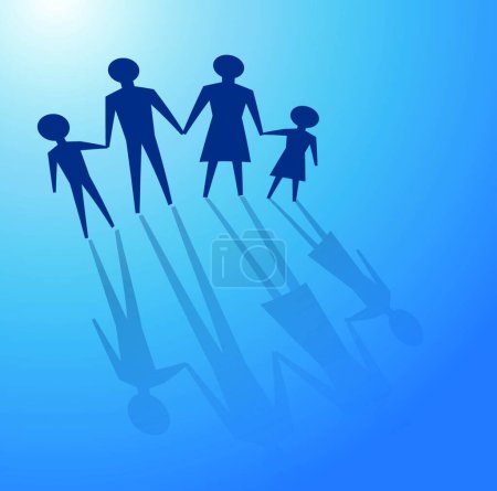 Photo for Family values, graphic vector illustration - Royalty Free Image