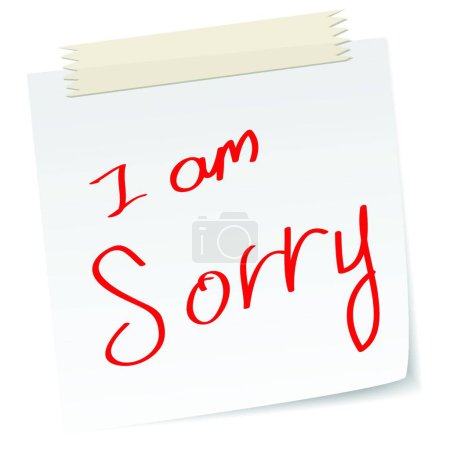 Illustration for I am sorry, graphic vector illustration - Royalty Free Image