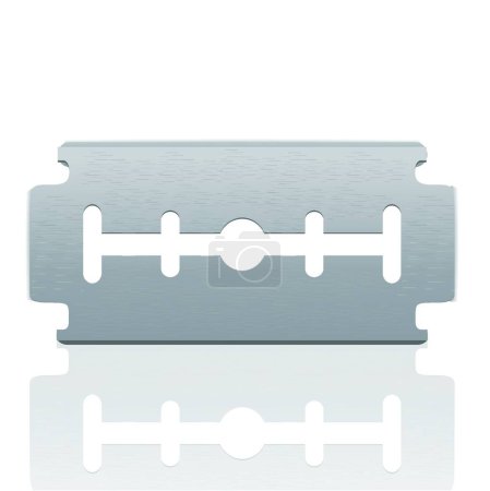 Illustration for Razor Blade isolated on white, graphic vector illustration - Royalty Free Image