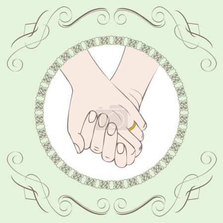 Illustration for Love invitation card, vector illustration simple design - Royalty Free Image
