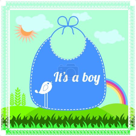 Illustration for Baby boy, colorful vector illustration - Royalty Free Image