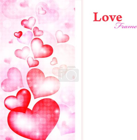 Téléchargez les illustrations : Cadre d'amour, illustration vectorielle design simple - en licence libre de droit