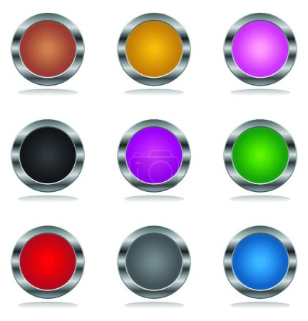 Illustration for Buttons, graphic vector background - Royalty Free Image